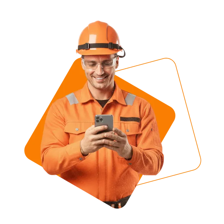 Profissional de obra pedindo orçamento pelo WhatsApp